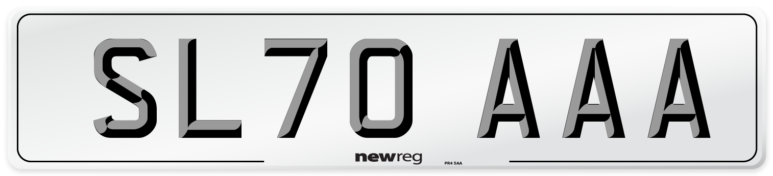 SL70 AAA Number Plate from New Reg